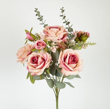 БУКЕТ ОТ РОЗИ 9 КЛОНА РОЗОВИ 49СМ