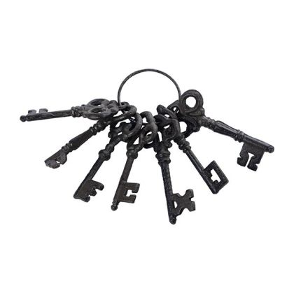 ДЕКОРАТИВНИ КЛЮЧОВЕ ОТ ЧУГУН, КАФЯВИ 6.5X4.5X15.5СМ