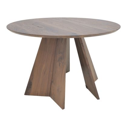 КРЪГЛА МАСА, MDF, В ЦВЯТ ОРЕХ, D120X76 СМ