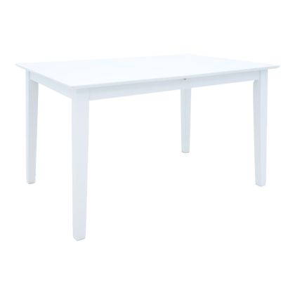 РАЗТЕГАТЕЛНА ДЪРВЕНА МАСА MABOR В БЯЛ ЦВЯТ 120-150X80X73.8СМ