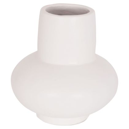 ВАЗА LEMA HM4664.02S ТЕРАКОТА В БЯЛО - Φ22X22HСМ.