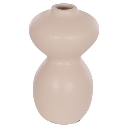 ВАЗА NELLY HM4669.02 ТЕРАКОТ В КРЕМАВО БЯЛО - Φ22X35HСМ.