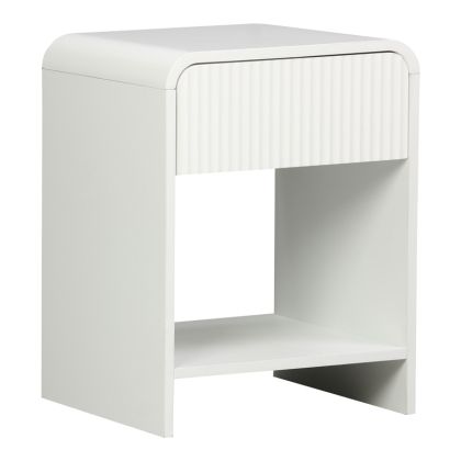 НОЩНО ШКАФЧЕ ZEPLEN MDF В БЯЛ ЦВЯТ 40X40X53СМ