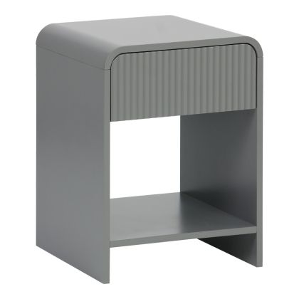 НОЩНО ШКАФЧЕ ZEPLEN MDF В СИВ ЦВЯТ 40X40X53СМ
