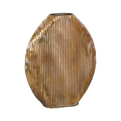 МЕТАЛНА ДЕКОРАТИВНА ВАЗА FL0248 ЗЛАТИСТ ЦВЯТ 40X11X54СМ