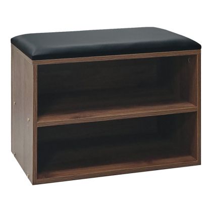 ТАБУРЕТКА С МЯСТО ЗА ОБУВКИ KIANA 4 ЧИФТА В ЦВЯТ ОРЕХ 60X32X44СМ