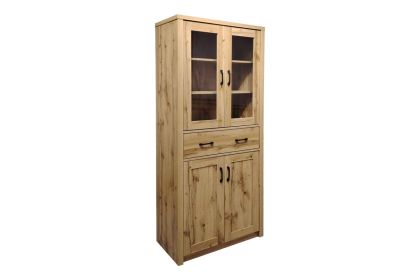 ВИТРИНА-БИБЛИОТЕКА Nisso В ЦВЯТ дъб 80x40x183.5 СМ