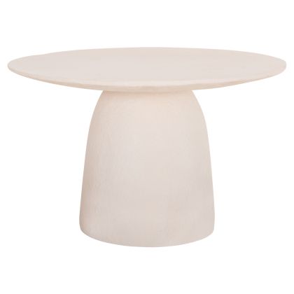КРЪГЛА ТРАПЕЗАРНА МАСА SEPPO HM18154.02 ФИБРОЦИМЕНТ В БЯЛО-Φ119,5X75,5HСМ.
