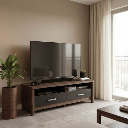 ТВ ШКАФ PODIZOR В ЦВЯТ ДЪБ-АНТРАЦИТ 120X45X42.5 СМ