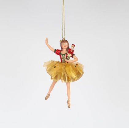 БАЛЕРИНА С ЛЕШНИКОТРОШКА И ЗЛАТНА ПОЛА, 13 см