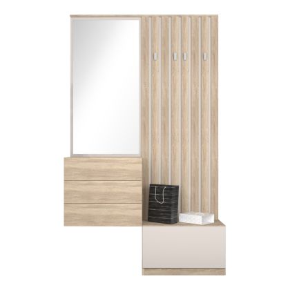 КОМПЛЕКТ ЗА АНТРЕ HALESY SONOMA-WHITE 67X35.5X179.3СМ