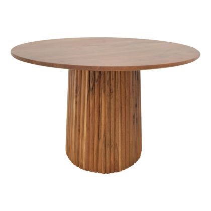 МАСА TULLY МАСИВНА АКАЦИЕВА ДЪРВЕСИНА В ОРЕХОВ ЦВЯТ D120X75 СМ