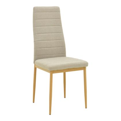 СТОЛ PARKER С ПЛАТ В БЕЖОВ НЮАНС С ЕСТЕСТВЕНИ МЕТАЛНИ КРАКА 39.5X48X95СМ