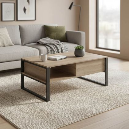ХОЛНА МАСА BENDON В ЦВЯТ SONOMA-BLACK 100X60X44.5СМ