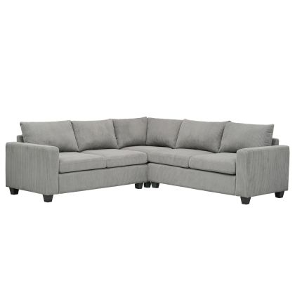 ЪГЛОВ ДИВАН CALDER HM3286.01 СИВ ПЛАТ 254X254X90 (СЕДАЛКА)X91ВСМ.