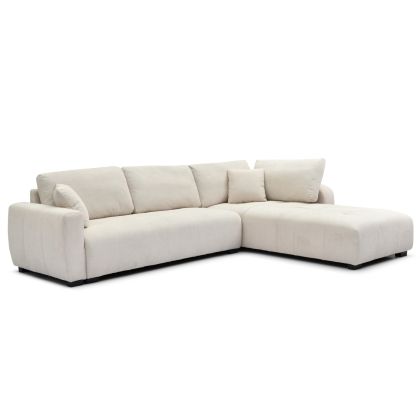 ЪГЛОВ ДИВАН ОБРЪЩАЩ MEDEL HM3288.02 ЕКРУ ПЕ ПЛАТА 296X208X80ВСМ.