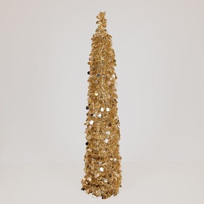 КОНУС С ПАЙЕТИ, ШАМПАНСКО, СГЪВАЕМ, 150 СМ