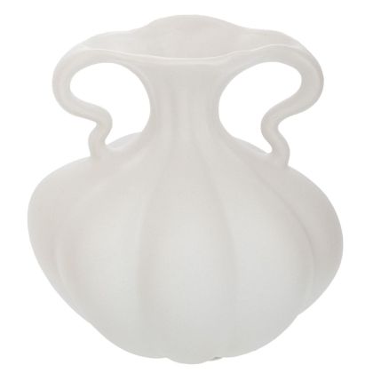 БЯЛА КЕРАМИЧНА ВАЗА 17X15X17 СМ