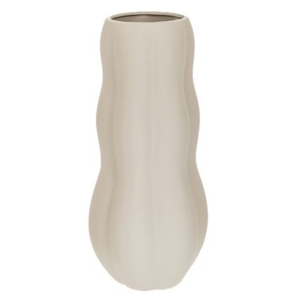 БЯЛА КЕРАМИЧНА ВАЗА D13X31 СМ