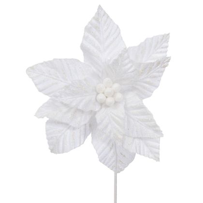 БЯЛО БЛЕСТЯЩО СТЪБЛО НА КОЛЕДНАТА ЗВЕЗДА 60 СМ