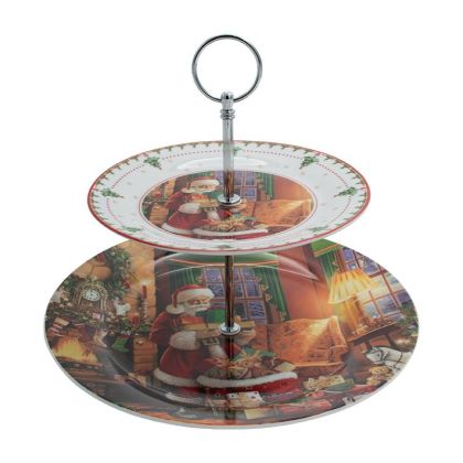 ДВУЕТАЖНА КОЛЕДНА ЧИНИЯ ДЯДО КОЛЕДА 27+19СМ