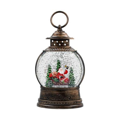 ДЕКОРАТИВЕН КОЛЕДЕН ФЕНЕР FL2103 С МУЗИКА И USB ЗЛАТИСТ 20X13X8СМ