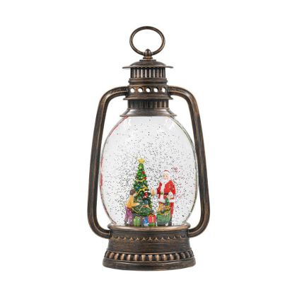 ДЕКОРАТИВЕН КОЛЕДЕН ФЕНЕР FL24028 С МУЗИКА И USB ЗЛАТИСТ 16X8X28СМ