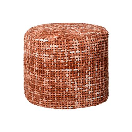 ДЕКОРАТИВЕН ПУФ LAGOON ЦВЯТ ТЕРАКОТА 45X45X35СМ