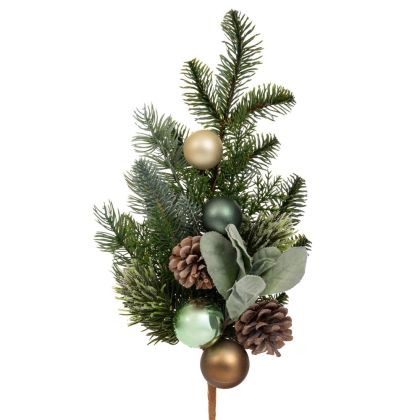 ЗЕЛЕНА КЛОНКА С ШИШАРКИ 50 СМ