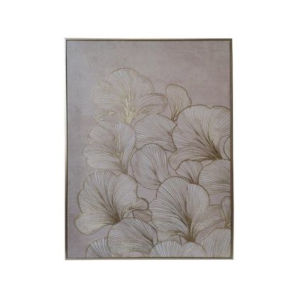 КАРТИНА ВЪРХУ ПЛАТНО С ПЛАСТМАСОВА РАМКА FL252455 ЗЛАТИСТО-БЯЛО-БЕЖОВО 50X3X70СМ