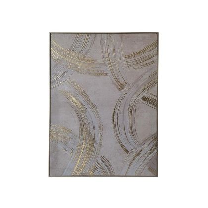 КАРТИНА ВЪРХУ ПЛАТНО С ПЛАСТМАСОВА РАМКА FL252459 ЗЛАТИСТО-БЯЛО-БЕЖОВО 60X4X80СМ