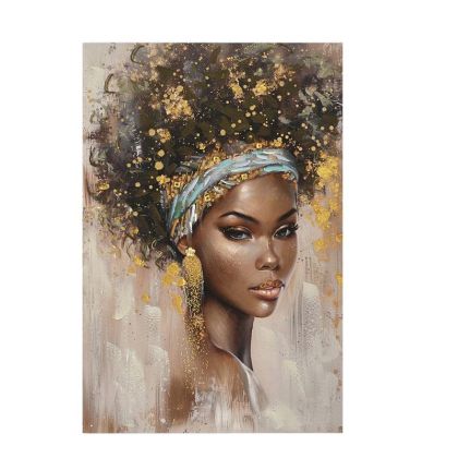 КАРТИНА ПЛАТНО С ЖЕНСКИ ФИГУРИ FL24057 КАФЯВО-ЗЛАТИСТО 60X3X90СМ