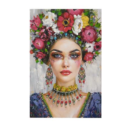 КАРТИНА ПЛАТНО С ЖЕНСКИ ФИГУРИ FL24062 ЧЕРВЕНО-СИНЬО-БЕЖОВО 60X3X90СМ