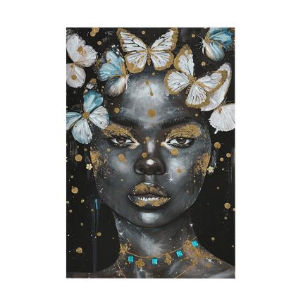 КАРТИНА ПЛАТНО С ЖЕНСКИ ФИГУРИ FL24071 ЧЕРНО-БЯЛО-ЗЛАТНО 60X3X90СМ