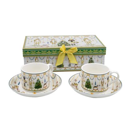 КОЛЕДЕН КОМПЛЕКТ ОТ 2 ЧАШИ В КУТИЯ FL013 ЛЕШНИКОТРОШАЧКА 7X6СМ