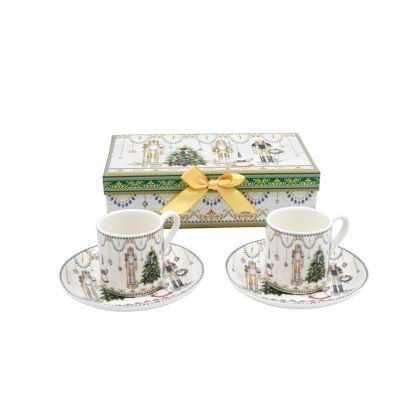 КОЛЕДЕН КОМПЛЕКТ ОТ 2 ЧАШИ В КУТИЯ FL015 ЛЕШНИКОТРОШАЧКА 6X6СМ