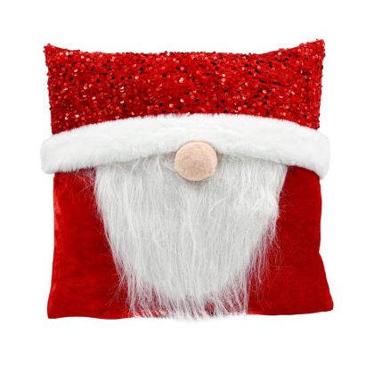 КОЛЕДНА ДЕКОРАТИВНА ВЪЗГЛАВНИЦА ДЯДО КОЛЕДА FL112 ЧЕРВЕНО-БЯЛА 42X42X5СМ