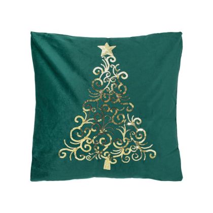 КОЛЕДНА ДЕКОРАТИВНА ВЪЗГЛАВНИЦА КОЛЕДНА ЕЛХА ЗЕЛЕНА