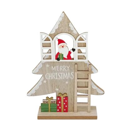 КОЛЕДНА ДЕКОРАЦИЯ ЗА ПЛОТ ДОМЪТ НА ДЯДО КОЛЕДА 17X4X25