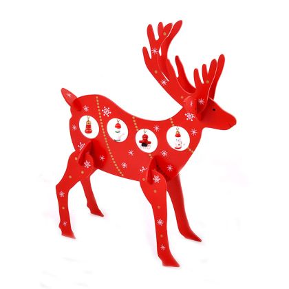 КОЛЕДНА УКРАСА ЕЛЕНИ ЧЕРВЕНИ 22X36СМ