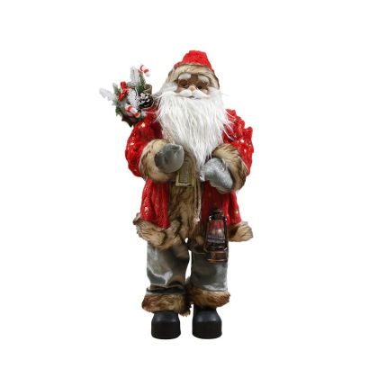 КОЛЕДНА ФИГУРА ДЯДО КОЛЕДА FL241298 ЧЕРВЕН ЦВЯТ 60СМ