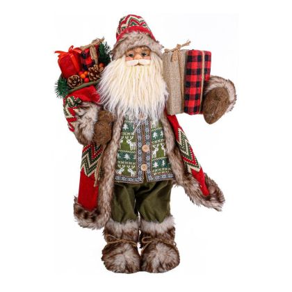 КОЛЕДНА ФИГУРА ДЯДО КОЛЕДА FL36046 ЧЕРВЕН ЦВЯТ 90СМ