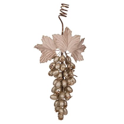 КОЛЕДНО ГРОЗДЕ ЦВЯТ ШАМПАНСКО 15X33СМ