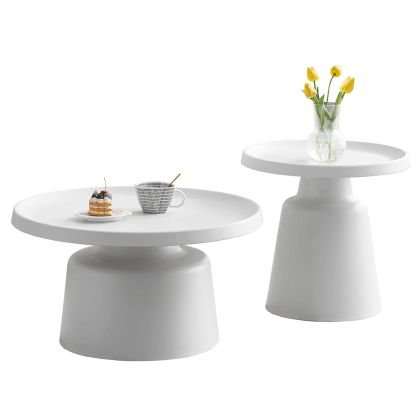 КОМПЛЕКТ 2 ХОЛНИ МАСИ RINKON2 HM18304.01 ИЗЦЯЛО МЕТАЛНИ В БЯЛО Φ50СМ И Φ70СМ