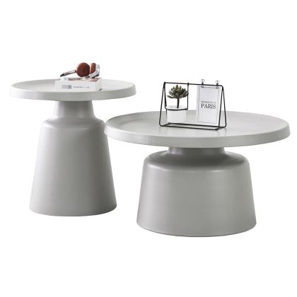 КОМПЛЕКТ 2 ХОЛНИ МАСИ RINKON2 HM18304.03 ИЗЦЯЛО МЕТАЛНИ В СИВО Φ50СМ И Φ70СМ