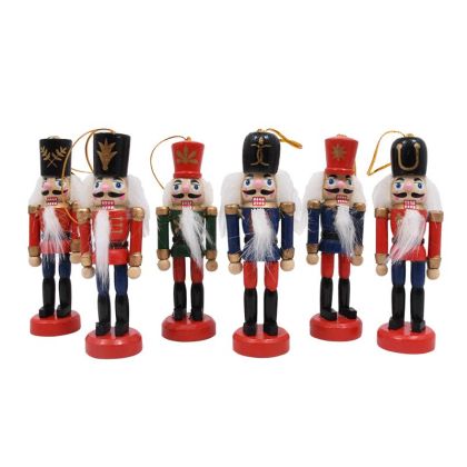 КОМПЛЕКТ ОТ 6 КОЛЕДНИ УКРАСИ ЛЕШНИКОТРОШАЧКАТА 1001 РАЗЛИЧНИ ЦВЕТОВЕ 11X21СМ