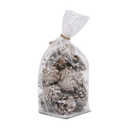 КОМПЛЕКТ ОТ 6 КОЛЕДНИ УКРАСИ ОТ БОР В КАФЯВ ЦВЯТ 14 СМ