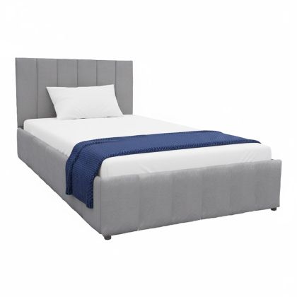 ЛЕГЛО SNUGGLE С МЯСТО ЗА СЪХРАНЕНИЕ, КАДИФЕ, СИВО 120X200 СМ