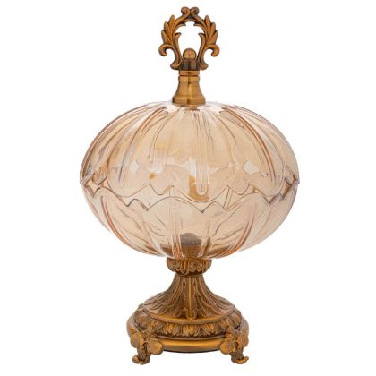 СТЪКЛЕНА КУПА С КАПАК, 22X31X50 СМ