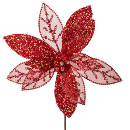 ЧЕРВЕНА КОЛЕДНА ЗВЕЗДА 30X45 СМ